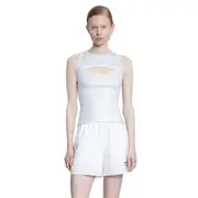 [OFF-WHITE] Off Coated Rib Cut-Out Top Silver