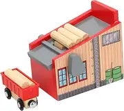 Boys and Girls Wooden Train Toy Blocks Scene Accessory Kit Interactive Play Material