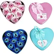 MERRYHAPY 2pcs Soap Flower Dial Soap Body Soap Bar Romantic Mini Soaps Soap Dish Travel Guest Soaps Bubbles Wedding Soap Bars Wedding Bubbles Travel Soap Holder Travel Soap Case Tinplate
