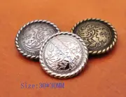 10X Art Flower Engraved Leathercraft Wallet Hardware Decor Conchos Screw back