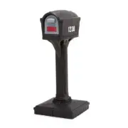 Simplay3 Post Mount Mailbox 21" Non-Locking Large Plastic Fade Resistant Black