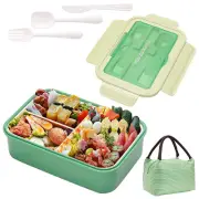 1.4L Bento Lunch Box Food Storage Container w/ Spoon Knife Fork for Adults Kids