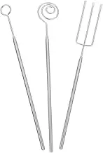 3pcs Stainless Steel Chocolate Fork Chocolate Making Forks Chocolate Spoons Baking Tools Pastry Supplies Chocolate Dip Stainless Steel Fondue Forks with Handle Cake Fountain Silver