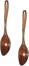 Ciieeo 2pcs Creative Wooden Spoons Household Eating Spoons Long Handle Scoops
