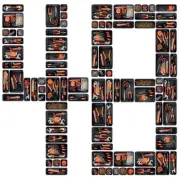 Tool Box Organizer Tray Divider, Toolbox Desk Drawer 48pcs-3size Black