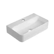 450*280*110mm Rectangle Gloss White Ceramic Above Counter Basin
