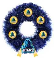 Gold Coast Titans NRL Christmas Xmas Wreath