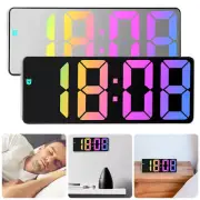 LED Digital Alarm Clock Colorful Electronic USB/Battery Time Temperature Date✡✿