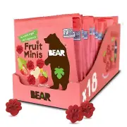 BEAR Real Fruit Snack Minis Strawberry – Pack of 18 – Bite Sized Snacks for K...