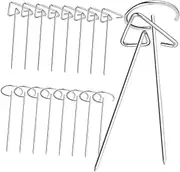 BESTonZON 20pcs Metal Skewers Stainless Steel Grill Skewers Smooth Surface for Meat Chicken Turkey Shrimp Kabob