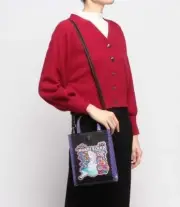 Anna Sui Disney Alice in Wonderland Purple 2WY Mini Tote Bag-2 #7bdb96