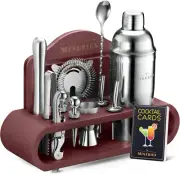 Mixology Bartender Kit Stand 18 Piece Bar Set Cocktail Shaker Set Drink Mix