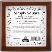 Sudberry House Mahogany Simply Square Box 5"X5"X2.75"-Design Area 4"X4" 99711