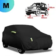 Universal SUV Full Car Covers Outdoor Waterproof Sun Rain Snow Protection UV Car Zipper Design Black Car Case Cover S-XXL SUV-M