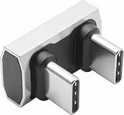Duttek 180 Degree USB C to USB C Adapter 240W PD, 40Gbps Data & 8K Video, U Shape USB 4.0 Type C Male to Male Adapter for Steam Deck/Switch, Laptop, Tablet, Phone 1Pack