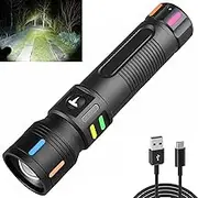 kwznob Rechargeable LED Flashlights 20,000 High Lumens Small LED Flashlights, Handheld Zoomable Flash Light, Powerful Waterproof Flashlight for Camping Hiking Emergencies