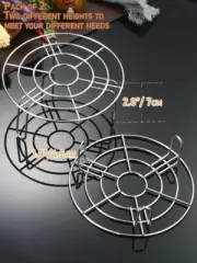 Cooling Rack Set Of 2 Dia 6.3" Round Steamer Rack Stainless Steel Cross Wire Bar