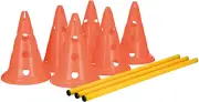 Dog Agility Hurdle Cone Set – Dog Agility Set with Height Adjustable Crossbar fo