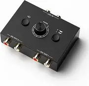 Y.D.F 2-Way Bi-Directional RCA Switch, HiFi AV L/R Sound Channel 1 in 2 Out or 2 in 1 Out, L/R Sound Channel Audio Switcher Splitter RCA Stereo Selector for DVD Stereo Speaker CD Player