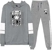 [Flyself] Boys Tracksuit My Hero Academia Hoodie and Sweatpants Suit Pullover Sweatshirt Set