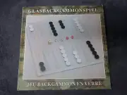 PUBLIX GLASS BACKGAMMON SET NIB