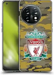 Head Case Designs Officially Licensed Liverpool Football Club Royal Colourways Crest Camou Soft Gel Case Compatible with OnePlus 11 5G