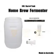 30L Fermenter Kit For Beer Wine Spirits with Tap Airlock Home Brew