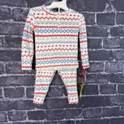 Wondershop 12 Month Geometric Pattern Flannel 2 Piece Pajama PJ