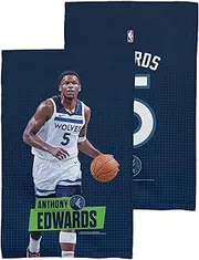 Northwest NBA Minnesota Timberwolves Anthony Edwards 2 Pack Fan Towel, Licensed, Ultra Soft and Absorbent, Sport Gym Towel, 16 x 25 inches
