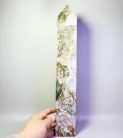 4.76lb Natural Ocean Jasper Agate Geode Crystal Tower Wand Point Healing Mineral