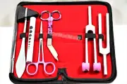 6 pcs Reflex Percussion Taylor Hammer Penlight Tuning Fork C 256 C 512 +scissors