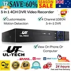UL-tech CCTV Security Camera System 4CH DVR 1080P 5in1 Recorder Surveillance AU