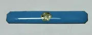 Antique Robins Egg Blue Enamel & Painted Unique Circle Design Piece Trim #H81