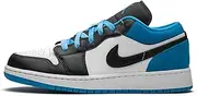 [Nike] Jordan Big Kid's 1 Low SE Basketball Shoes, BlackBlackLaser BlueWhite (CT1564 004) - 5