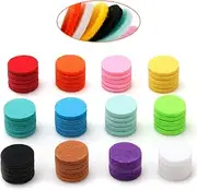 60 PCS Essential Oil Refill Pads, 0.67 Inch Felt Pads Aromatherapy Pads for Diffuser Necklace Diffuser Bracelet Car Diffuser Vent Clip
