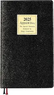 Daigo E1300 2025 Planner, Appointment Weekly Left, Black, Begins December 2024