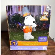 Gemmy Schulz Peanuts Snoopy Thanksgiving Fall Inflatable Decoration 4ft - NIB!