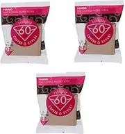 Hario 01 100-Count Coffee Natural Paper Filters%ｶﾝﾏ% 3-Pack Set (Total of 300 Sheets) (Japan Import) by Hario