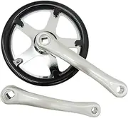 Perfeclan Folding Bike Crankset 44T Lightweight Replaceable Accessories High Strength Easy Installation Bike Crank Set Single Chainring