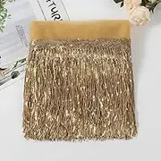 2/5/10 Yards 30cm Leaf Sequin Fringe Lace Tassel Trim Stage Latin Dance Bead Row Dress Curtain Ornaments Hanging Flower
