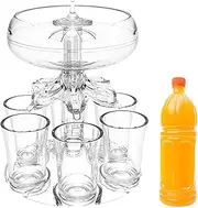 Drink Shot Dispenser - 6 Shots Liquor Cocktail Dispenser,Cocktail Dispenser, 6 Shots Drink Dispenser, Shot Glass Holder Beverage Dispenser