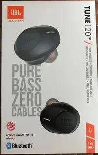 在飛比找Yahoo!奇摩拍賣優惠-JBL TUNE 120 TWS 真藍牙無線耳機（黑）全新商