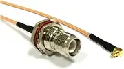 ROBAUN Wireless Modem Cable Mmcx Male RA 90-Degree to TNC Plug Jack Female Pigtail Adapter 15cm 6“(RP TNC Female,15cm)