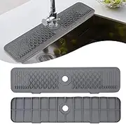 Stainless Steel Kitchen Faucet with Pull-Down Sprayer 12" Gooseneck Sponge Holder (Grey)
