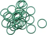 Washer, Seal Gasket Washers,Rubber washers Nitrile Rubber O-Rings,Fluorine Rubber O-Rings, 16mm OD 13mm ID 1.5mm Width Seal Gasket for Vehicle Machinery Plumbing, Green, Pack of 30, 16 mm 1