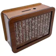 Money Box Wood - Money Box- Money Box with Counter - Money Box to Be6632