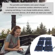 30W Folding Solar Panel ETFE 5V/12V Solar Charging Device Portable Mobile Power