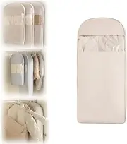 [Generic] Space Saving Hanging Garment Bag With selfs Compression Zipper, Storage Bag For Down Coat, Space Saver Closet Organizers For 3-5 Clothes, Protector Breathable Hanging For Down Coat, Jacket, Shirt