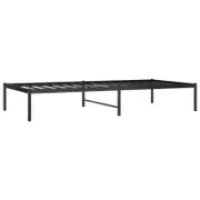 vidaXL Metal Bed Frame Platform Bed Mattress Base Black 92x187 cm Single Size