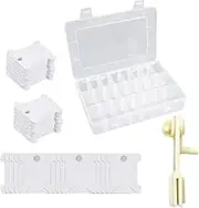 Generic 24 Grids Floss Bobbin with Bobbin Winder, Portable Cardboard
